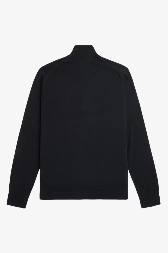 Fred Perry Classic Half Zip Men’s Jumper Black | KJLQS0637