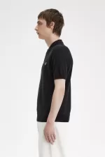 Fred Perry Classic Knitted Men’s Shirt Black | BQWXV2831