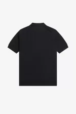 Fred Perry Classic Knitted Men’s Shirt Black | BQWXV2831