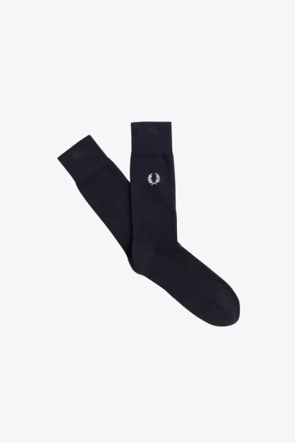 Fred Perry Classic Laurel Wreath Men’s Socks Navy Snow White | TQOAU6801