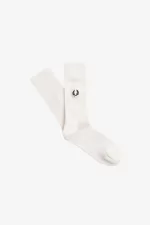 Fred Perry Classic Laurel Wreath Men’s Socks Snow White Black | QOPCK8679