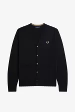 Fred Perry Classic Men’s Cardigan Black | WTVAS7258