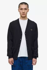 Fred Perry Classic Men’s Cardigan Navy | GUBSI3175