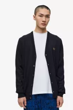 Fred Perry Classic Men’s Cardigan Navy | GUBSI3175