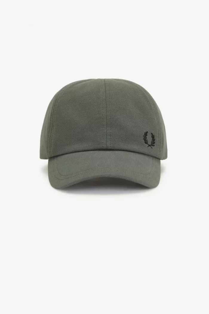 Fred Perry Classic Pique Men’s Caps Field Green Black | UKRFD4269