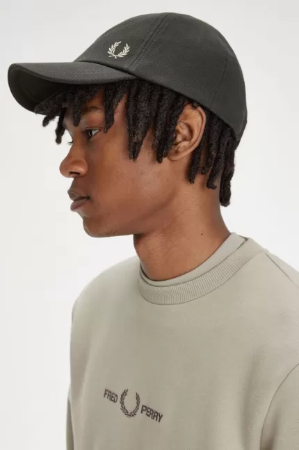 Fred Perry Classic Pique Men’s Caps Field Green Oatmeal | ZWBTQ0738