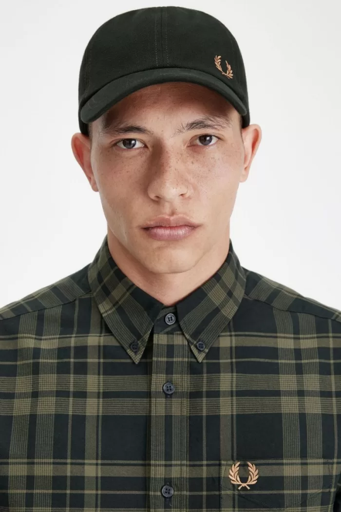 Fred Perry Classic Pique Men’s Caps Night Green Light Rust | VPXBN3902