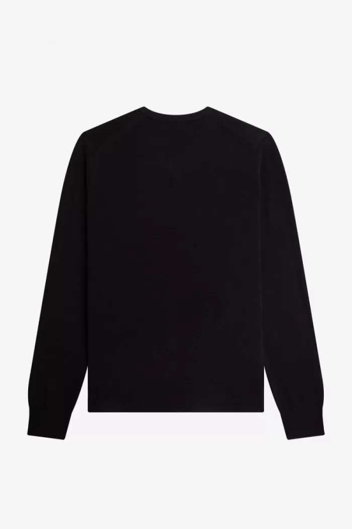 Fred Perry Classic V-Neck Men’s Jumper Black | YCVQP0698