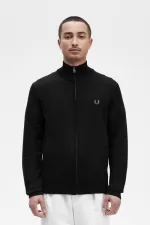 Fred Perry Classic Zip Through Men’s Cardigan Black | XROCG4061