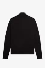 Fred Perry Classic Zip Through Men’s Cardigan Black | XROCG4061