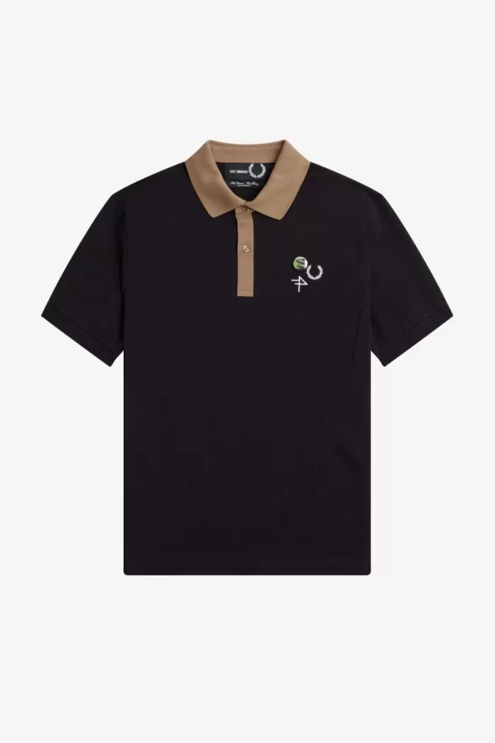 Fred Perry Contrast Collar Men’s Polo Shirt Black | WTYRL1472