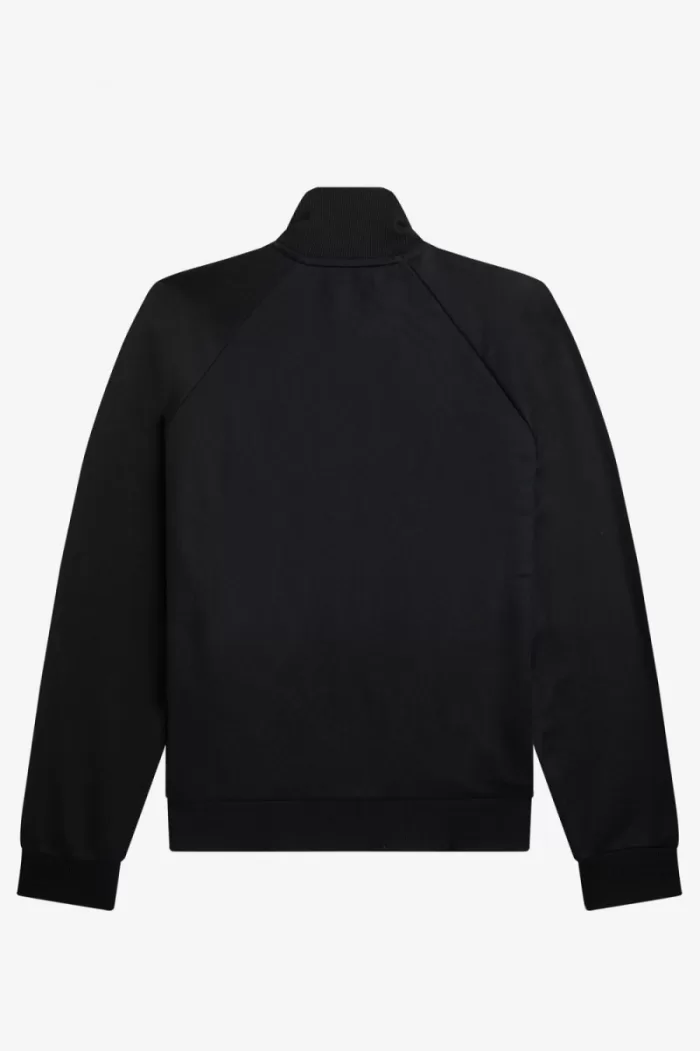 Fred Perry Contrast Panel Men’s Track Jackets Black | FUKLT7103