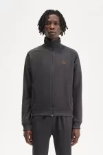 Fred Perry Contrast Tape Men’s Track Jackets Anchor Grey Black | MYTAZ6384