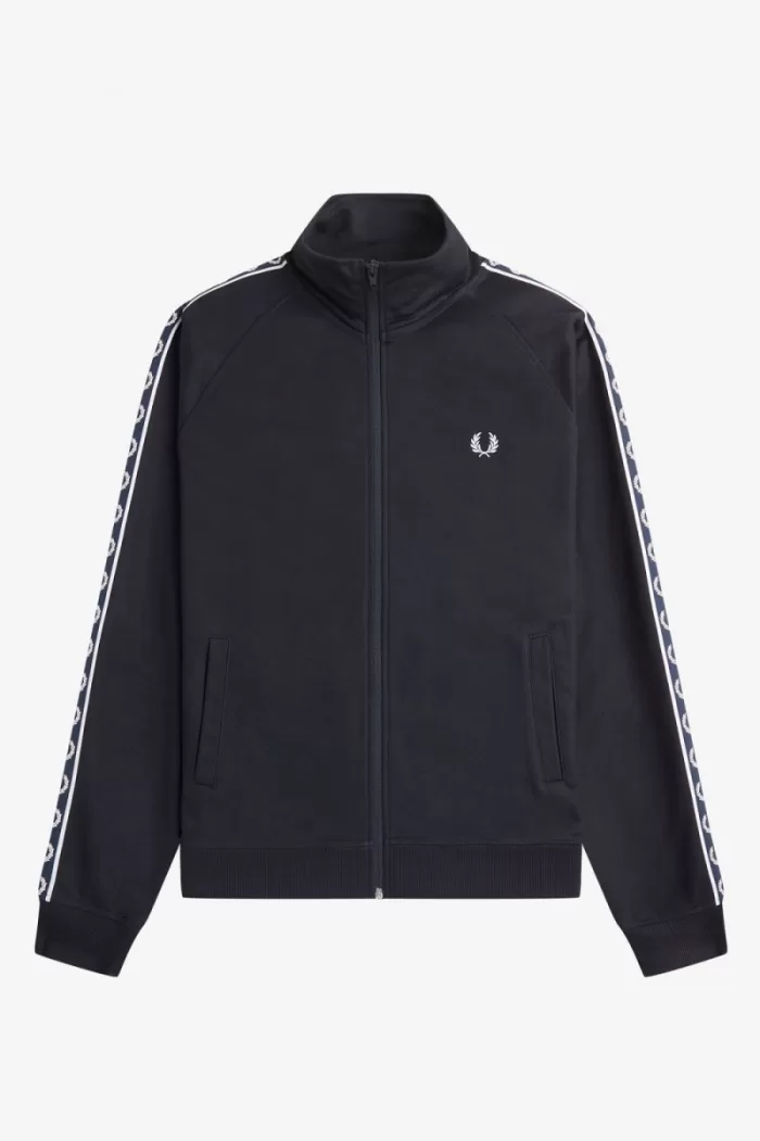 Fred Perry Contrast Tape Men’s Track Jackets Navy Navy | EYZSJ5862