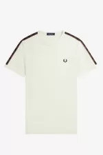 Fred Perry Contrast Tape Ringer Men’s T-Shirt Beige Whisky Brown | DPZGL2906