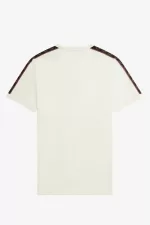 Fred Perry Contrast Tape Ringer Men’s T-Shirt Beige Whisky Brown | DPZGL2906