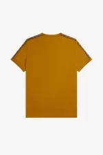 Fred Perry Contrast Tape Ringer Men’s T-Shirt Dark Coffee Brown | LSMQU9370