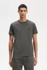 Fred Perry Contrast Tape Ringer Men’s T-Shirt Field Green Field Green | MEADP0814