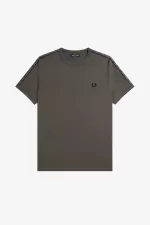 Fred Perry Contrast Tape Ringer Men’s T-Shirt Field Green Field Green | MEADP0814