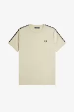 Fred Perry Contrast Tape Ringer Men’s T-Shirt Light Mint Black | OBDZG6390