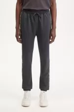 Fred Perry Contrast Tape Track Men’s Pants Anchor Grey Black | DFZLA8519