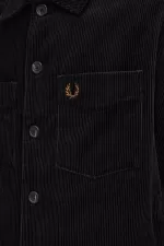 Fred Perry Cord Men’s Shirt Black | ZLURK1798