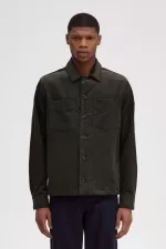 Fred Perry Cord Men’s Shirt Field Green | UZNFW8130