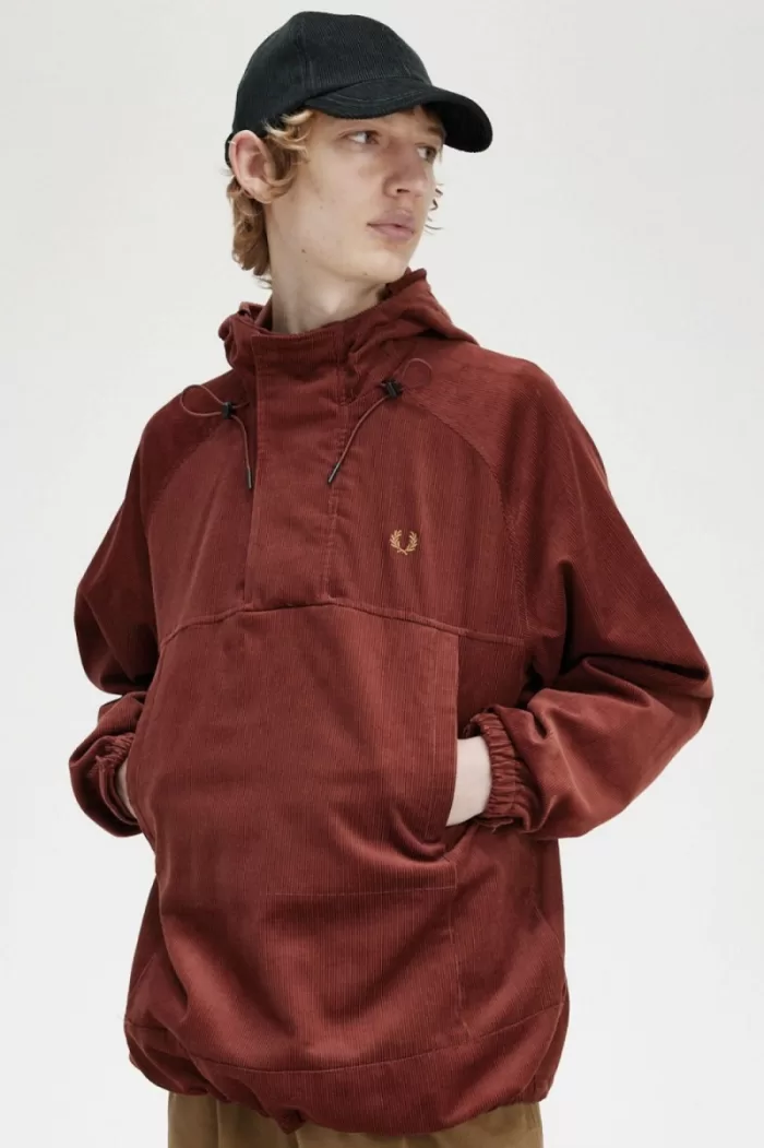 Fred Perry Cord Overhead Men’s Jackets Whisky Brown | EACUN5623