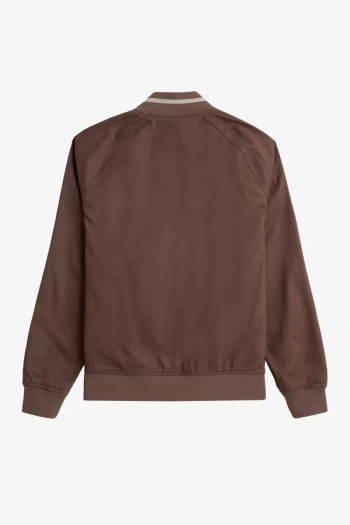 Fred Perry Corduroy Tennis Bomber Men’s Jackets Dark Red | LWXJZ0861