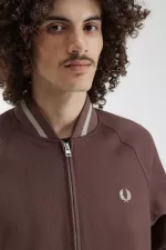 Fred Perry Corduroy Tennis Bomber Men’s Jackets Dark Red | LWXJZ0861