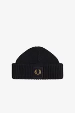 Fred Perry Cotton Rib Men’s Caps Black Green | BWQZP9450