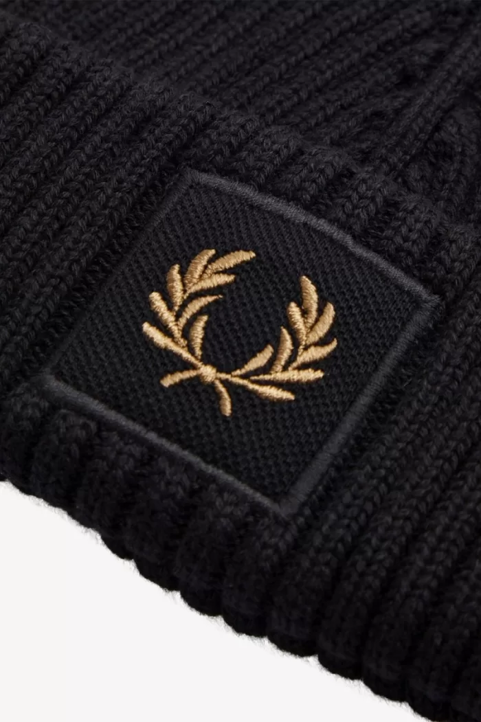 Fred Perry Cotton Rib Men’s Caps Black Green | BWQZP9450