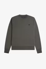 Fred Perry Crew Neck Men’s Sweatshirts Field Green | HPRTN2867