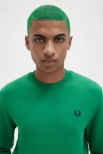 Fred Perry Crew Neck Men’s Sweatshirts Green | XVAPS2781