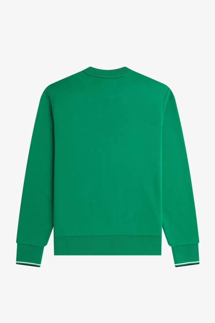 Fred Perry Crew Neck Men’s Sweatshirts Green | XVAPS2781