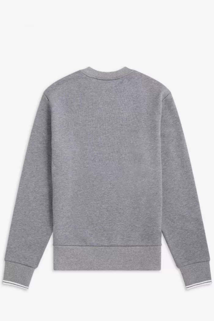 Fred Perry Crew Neck Men’s Sweatshirts Grey | SDJZX2618