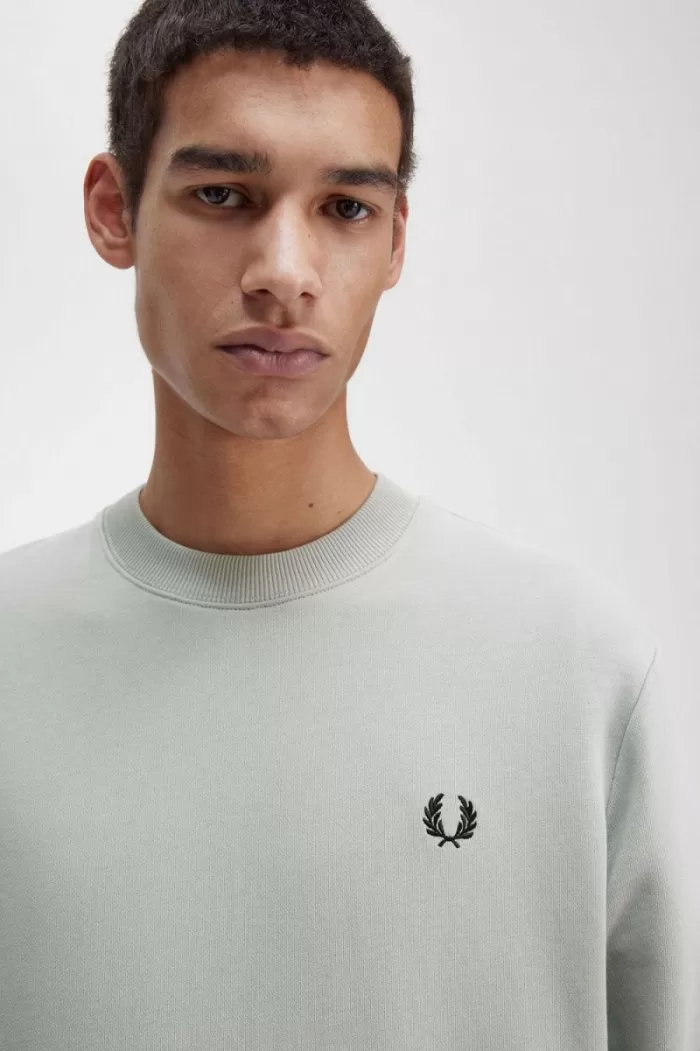 Fred Perry Crew Neck Men’s Sweatshirts Grey | YDXNZ0146