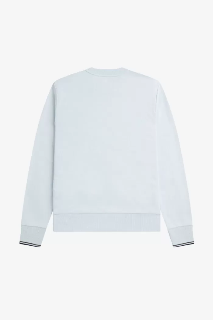 Fred Perry Crew Neck Men’s Sweatshirts Light Aqua | BRTEU9560