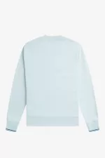 Fred Perry Crew Neck Men’s Sweatshirts Light Aqua Midnight Blue | EANKS3859