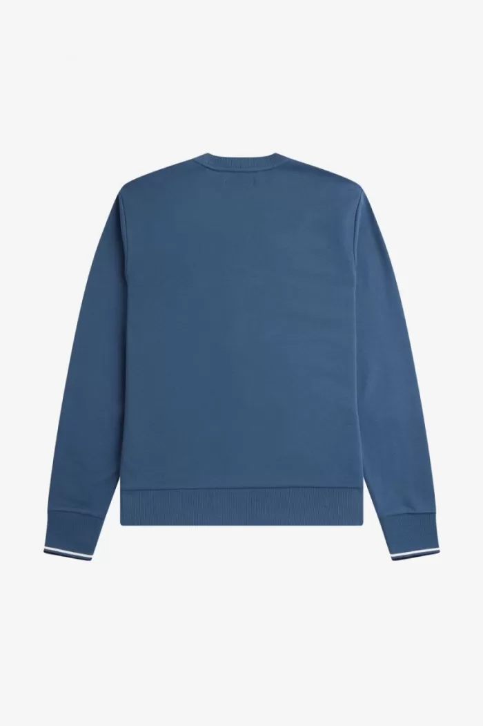 Fred Perry Crew Neck Men’s Sweatshirts Midnight Blue | MOHYB3084