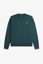 Fred Perry Crew Neck Men’s Sweatshirts Petrol Blue | GJZDA4710