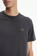 Fred Perry Crew Neck Men’s T-Shirt Anchor Grey Dark Coffee | QZWRM5604