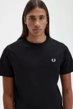 Fred Perry Crew Neck Men’s T-Shirt Black | DOUTL2153