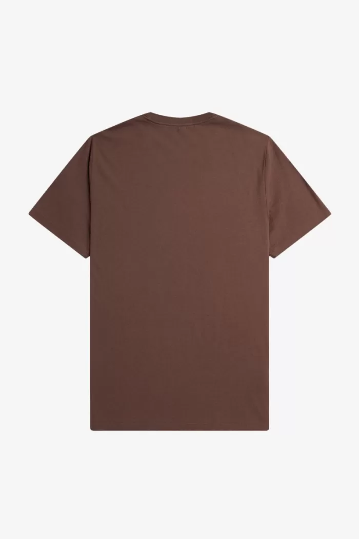 Fred Perry Crew Neck Men’s T-Shirt Dark Red Warm Grey | KZNVD1037