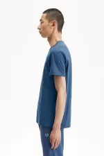 Fred Perry Crew Neck Men’s T-Shirt Midnight Blue Light Aqua | OQRTE2809