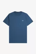 Fred Perry Crew Neck Men’s T-Shirt Midnight Blue Light Aqua | OQRTE2809