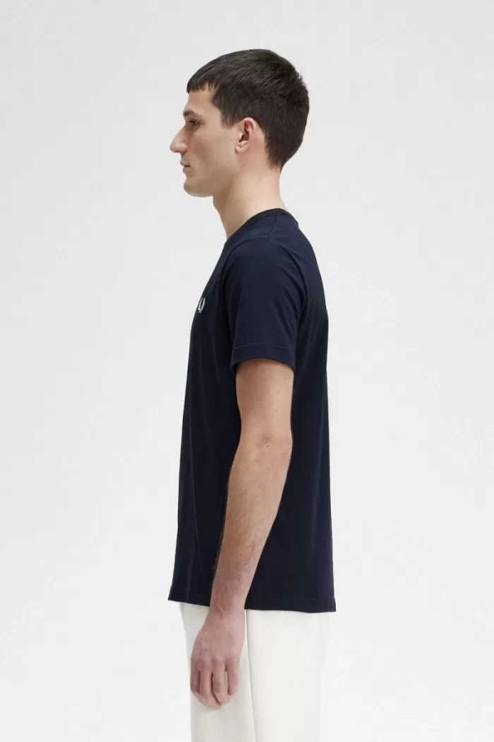 Fred Perry Crew Neck Men’s T-Shirt Navy | VYAJG3164