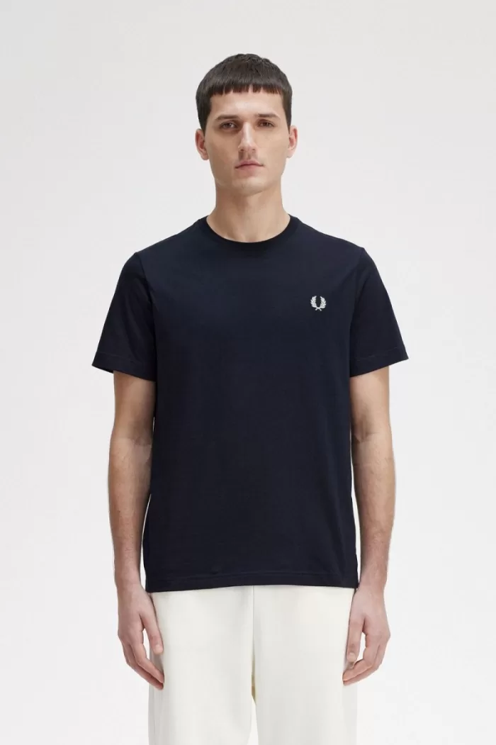 Fred Perry Crew Neck Men’s T-Shirt Navy | VYAJG3164