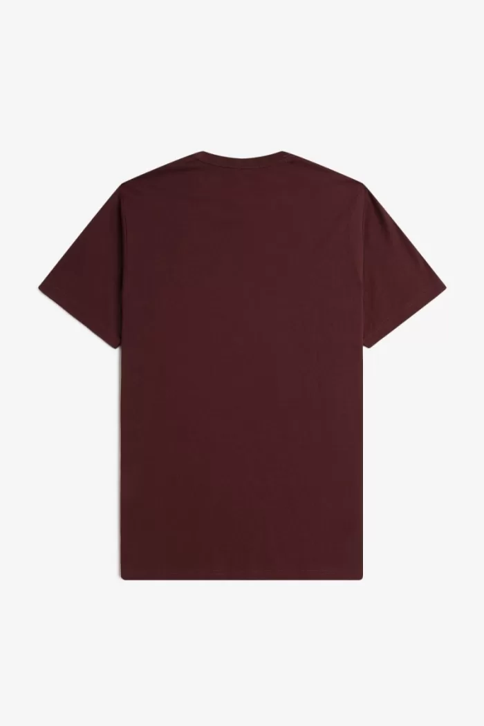 Fred Perry Crew Neck Men’s T-Shirt Oxblood Beige | AQSTI1325