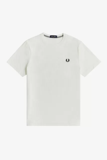 Fred Perry Crew Neck Men’s T-Shirt Snow White | ERHWV4658